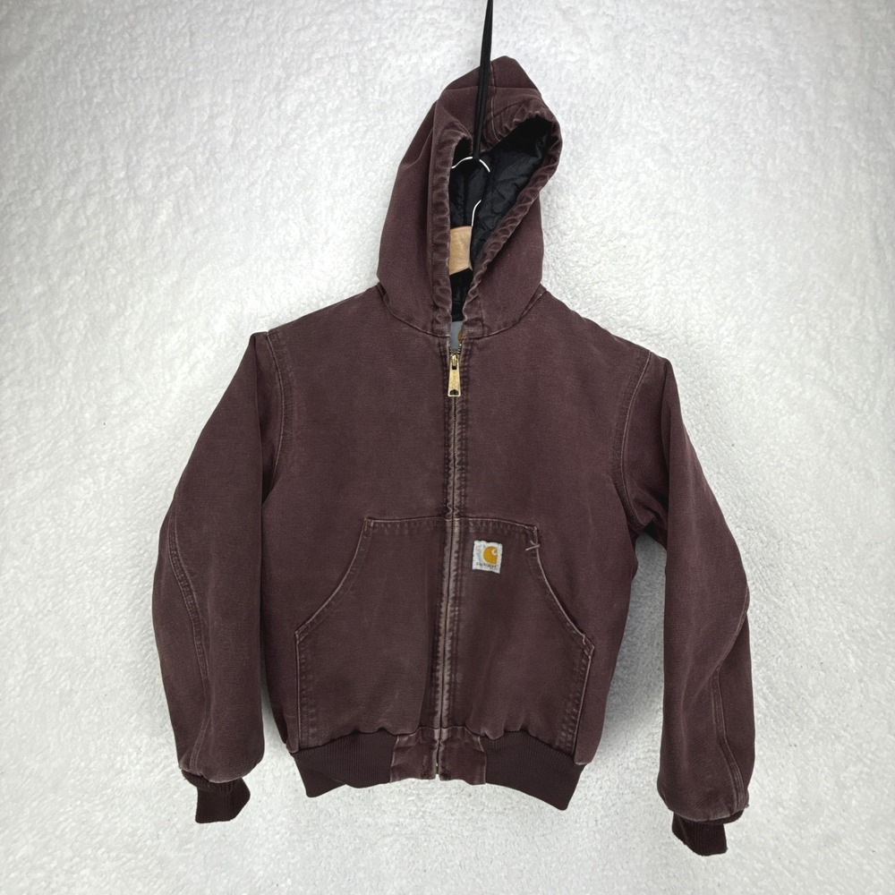 Carhartt Mid-Weight Quilt Lined Jacket‎ Youth Medium Y06 BRG Burgundy